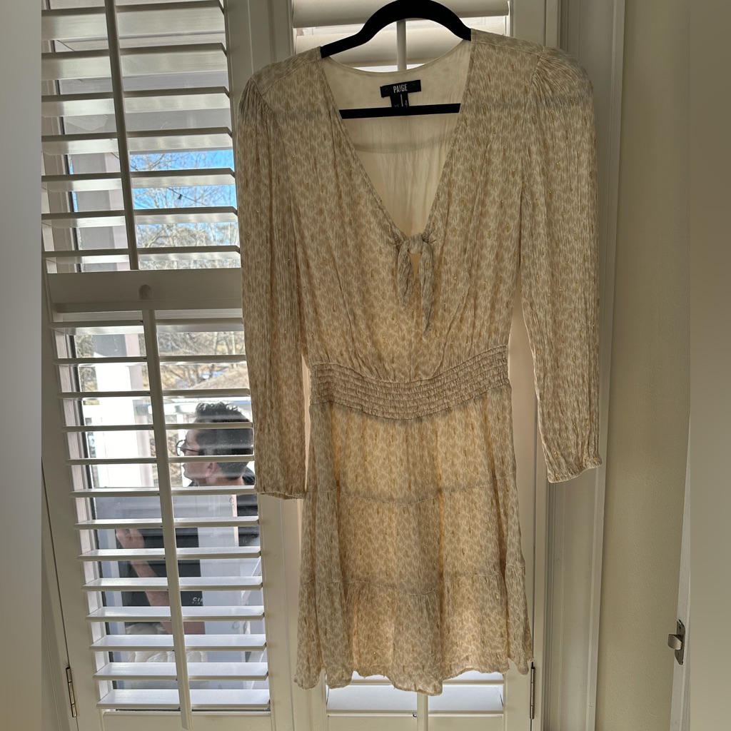 Paige Cream Patterned Dress